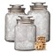 Airtight Food Storage Containers - Retro Design - Pantry Organisation, Glass Canisters Storage for Cookies, Tea, Sugar, Candy Jars, Sugar Packet, Set of 3